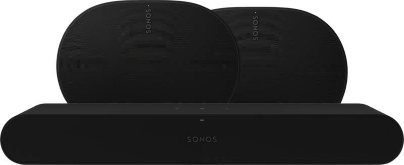 Sonos Ray Zwart + 2x Era 300 Zwart