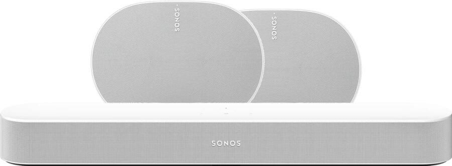 Sonos Beam Gen2 Wit + 2x Era 300 Wit
