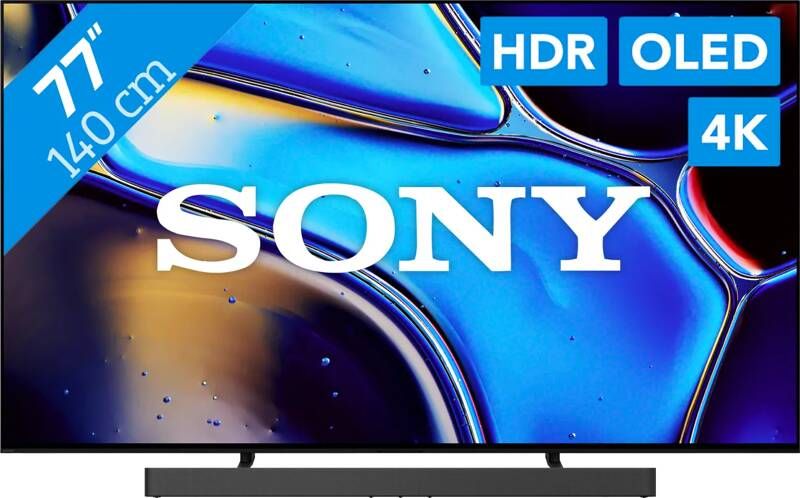 Sony 77" Bravia 8 OLED 4K (2024) + Bravia Theatre Bar 6 Zwart