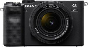 Sony Full-frame digitale camera ILCE-7CLB Alpha 7C E-Mount met SEL2860 FE 28–60 mm F4–5 6 24 2 MP 4K video 7 5 cm (3 inch) touchscreen realtime-AF 5-assige beeldstabilisatie NFC bluetooth