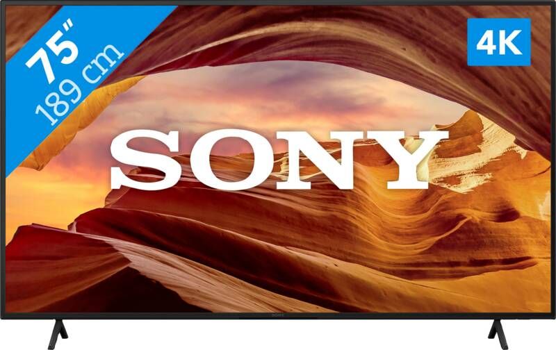 Sony Led-TV KD-75X75WL 189 cm 75" 4K Ultra HD Google TV Smart TV BRAVIA CORE HDMI 2.1 gaming menu
