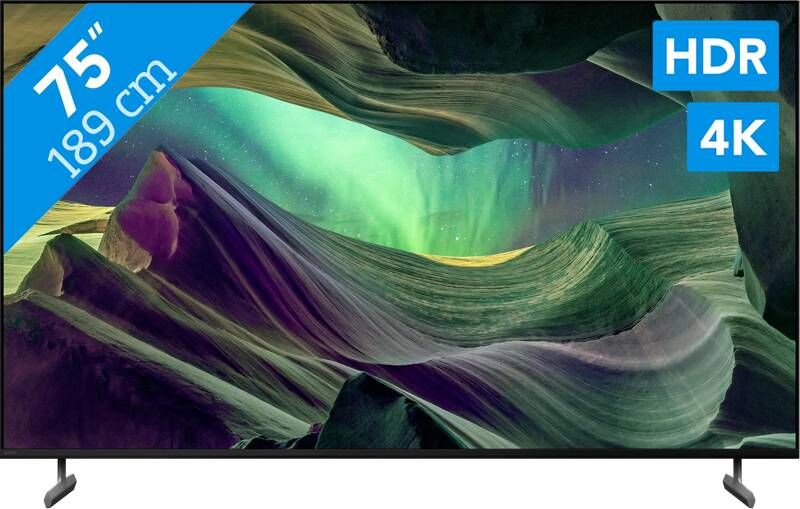 Sony Led-TV KD-75X85L 189 cm 75" 4K Ultra HD Android TV Google TV Smart TV BRAVIA CORE TRILUMINOS PRO HDMI 2.1 Gaming menu
