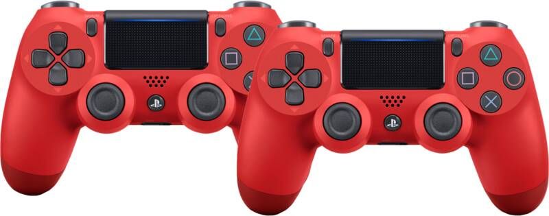 Sony PlayStation 4 Draadloze DualShock V2 4 Controller Rood Duo Pack