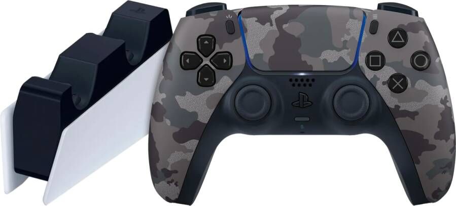 Sony PlayStation 5 DualSense Controller Grey Camo + Oplaadstation