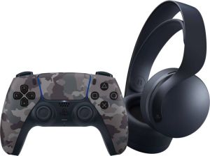 Sony PlayStation 5 DualSense Controller Grey Camo + Pulse 3D Wireless Headset