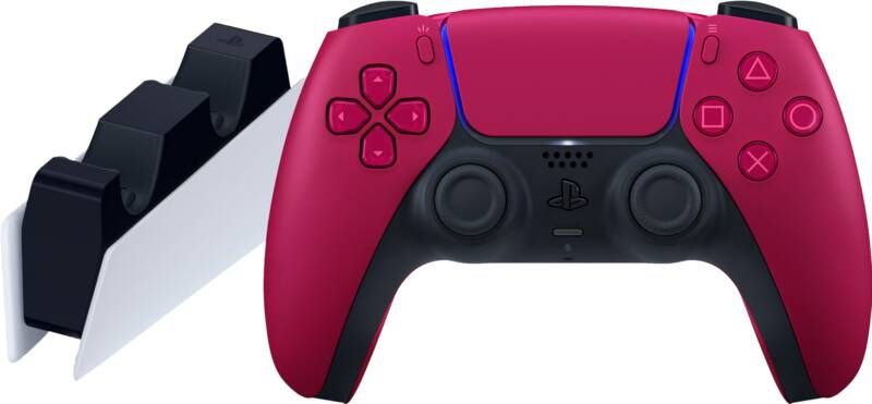 Sony PlayStation 5 DualSense draadloze controller Cosmic Red + oplaadstation
