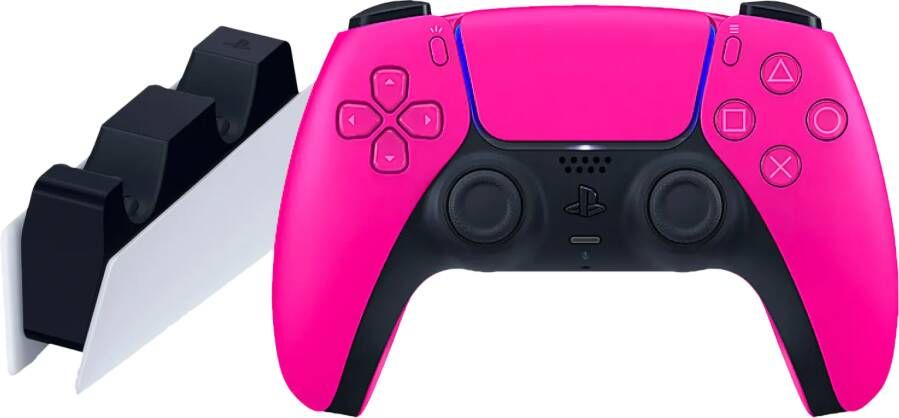 Sony PlayStation 5 DualSense draadloze controller Nova Pink + oplaadstation