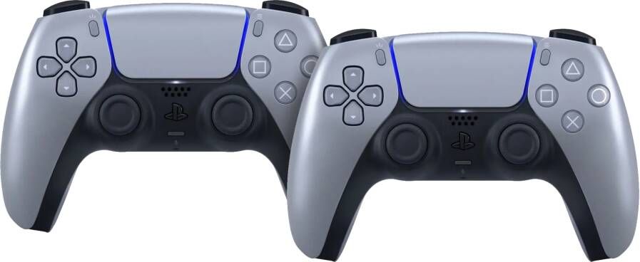 Sony Playstation 5 DualSense Draadloze Controller Sterling Silver Duo Pack