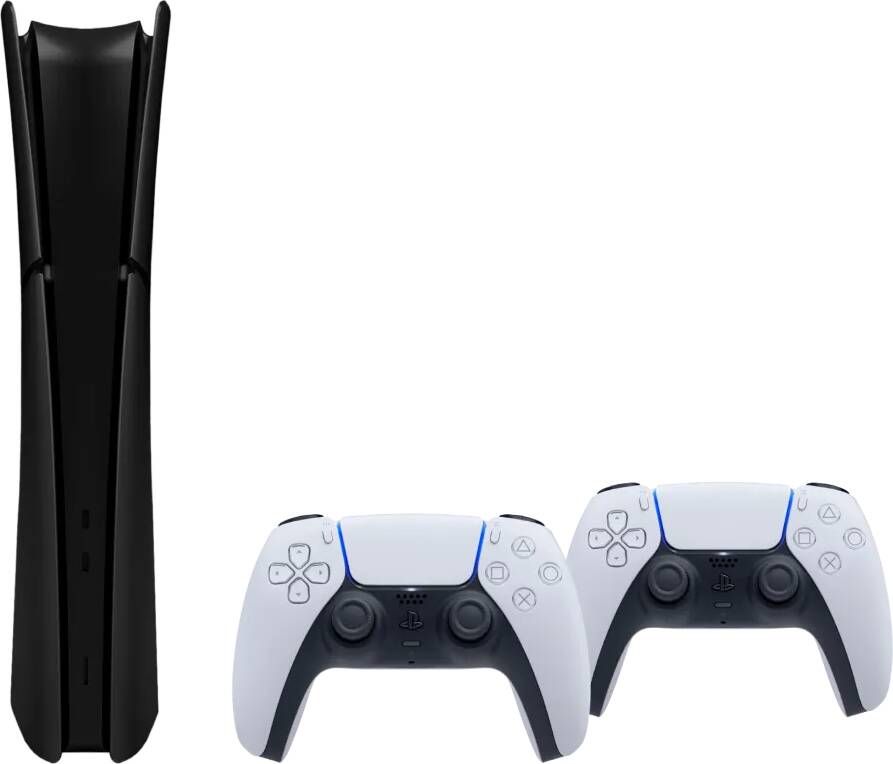 Sony PlayStation 5 Slim Digital Edition + Covers Zwart + Extra Controller Wit