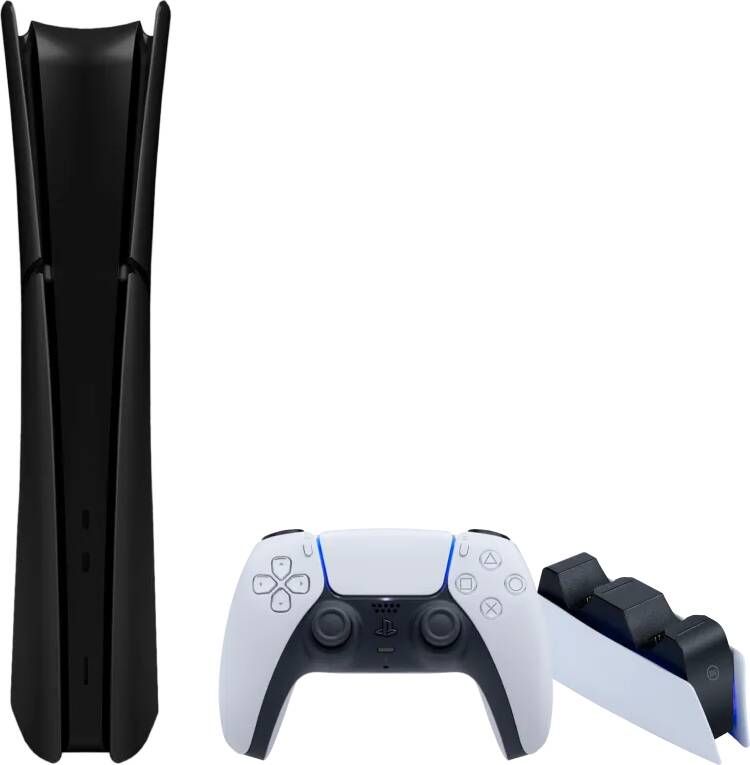 Sony PlayStation 5 Slim Digital Edition + Covers Zwart + Oplaadstation