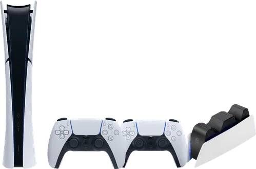 Sony PlayStation 5 Slim Digital Edition + Extra Controller Wit + BlueBuilt oplaadstation