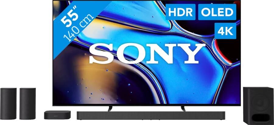 Sony 55'' Bravia 8 OLED 4K (2024) + Bravia Theatre System 6 Zwart