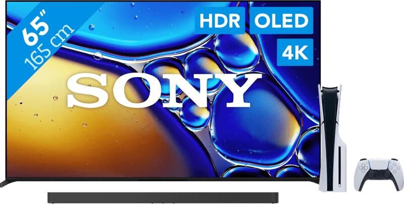 Sony 65" Bravia 8 II 4K QD-OLED + Bravia Theatre Bar 9 Zwart + PlayStation 5