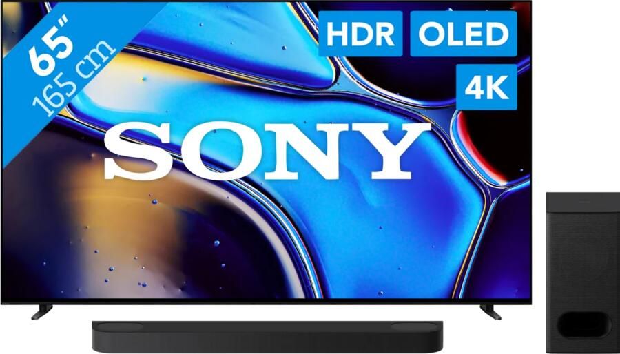 Sony 65" Bravia 8 OLED 4K (2024) + Bravia Theatre Bar 6 Zwart