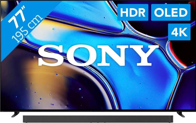Sony 77'' Bravia 8 OLED 4K (2024) + Bravia Theatre Bar 9 Zwart