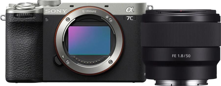 Sony A7C II Zilver + FE 50mm f 1.8
