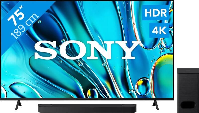 Sony Bravia 3 75" 4K Led (2025) + Bravia Theatre Bar 6 Zwart