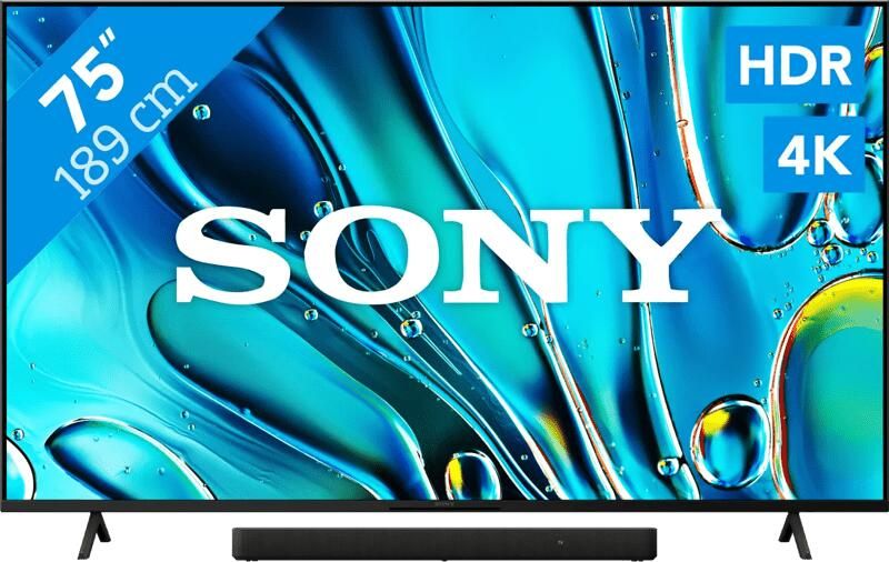 Sony Bravia 3 75" 4K Led (2025) + HT-S2000 Zwart