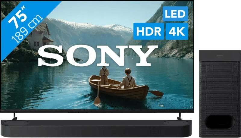 Sony Bravia 3 II Led 75" (2026) + Bravia Theatre Bar 6 Zwart