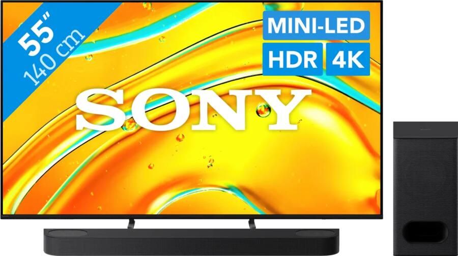 Sony Bravia 5 55" XR Mini-led (2025) + Bravia Theatre Bar 6 Zwart