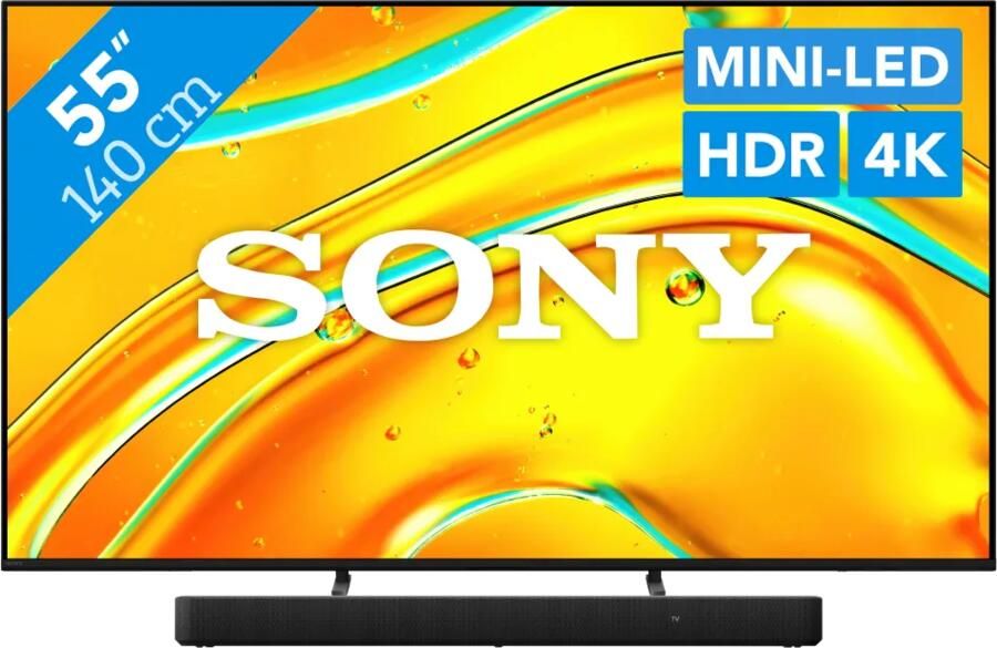 Sony Bravia 5 55" XR Mini-led (2025) + HT-S2000 Zwart