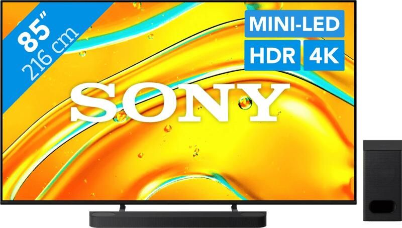 Sony Bravia 5 85" XR Mini-led (2025) + Bravia Theatre Bar 6 Zwart