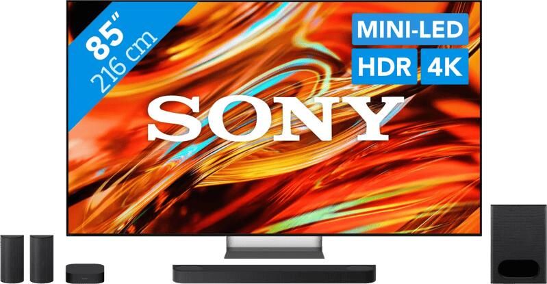 Sony Bravia 7 II True RGB 85" (2026) + Bravia Theatre System 6 Zwart