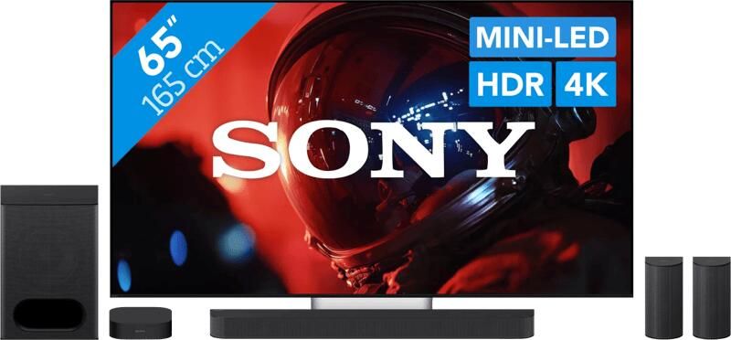 Sony Bravia 9 II True RGB 65" (2026) + Bravia Theatre System 6 Zwart