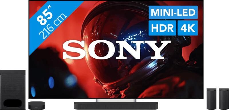 Sony Bravia 9 II True RGB 85" (2026) + Bravia Theatre System 6 Zwart