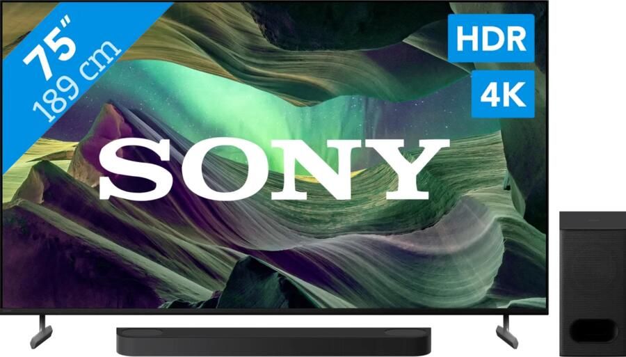 Sony Bravia KD-75X85L (2023) + Bravia Theatre Bar 6 Zwart