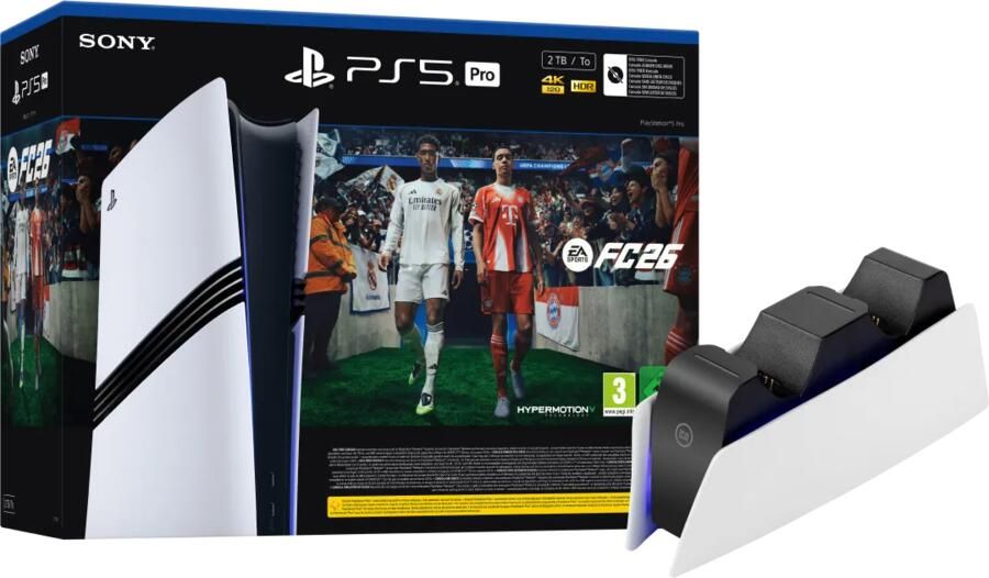 Sony PlayStation 5 Pro Digital Edition + FC 26 + Oplaadstation