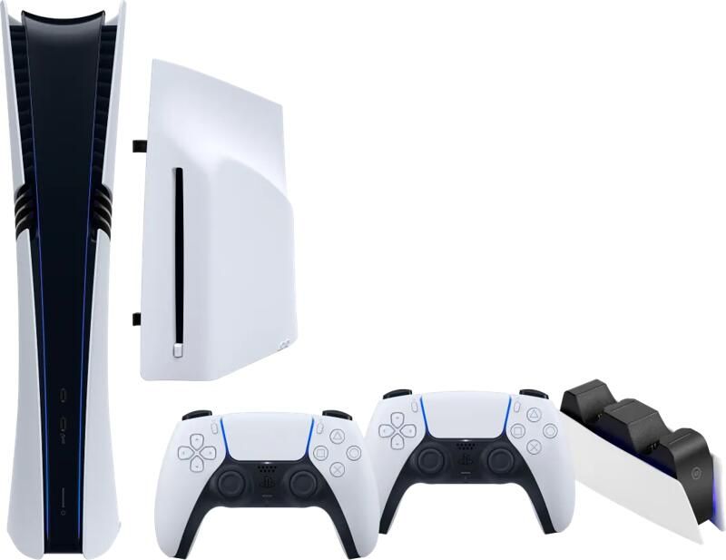 Sony PlayStation 5 Pro + Disc Drive + Extra Controller Wit + Oplaadstation