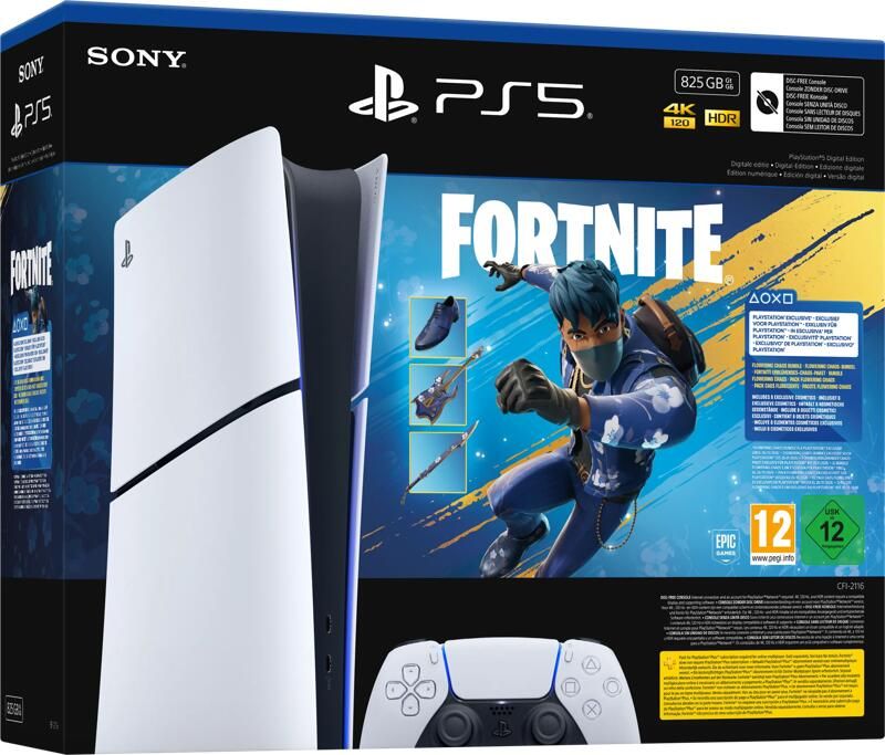 Sony PlayStation 5 Slim Digital Edition Fortnite Flowering Chaos bundel