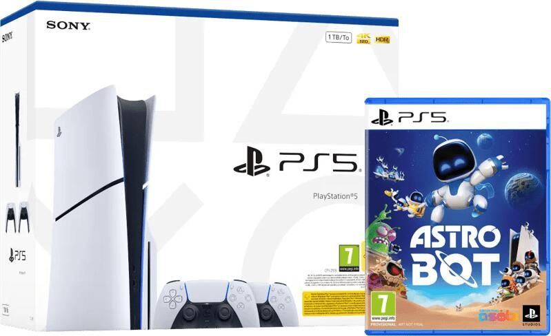 Sony PlayStation 5 Slim Disc Edition + Astro Bot + Extra Controller Wit