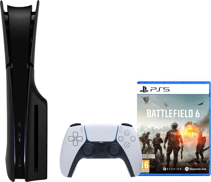 Sony PlayStation 5 Slim Disc Edition + Battlefield 6 + Covers Zwart