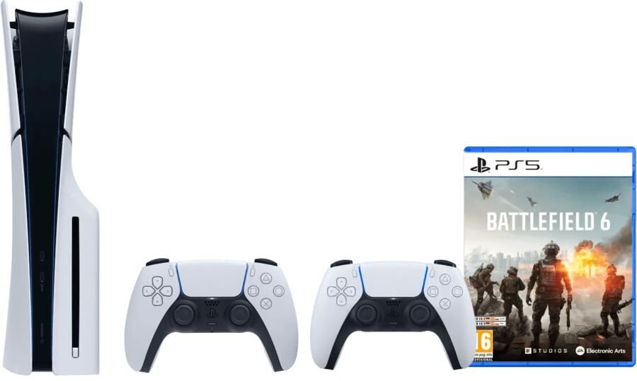 Sony PlayStation 5 Slim Disc Edition + Battlefield 6 + Extra Controller Wit
