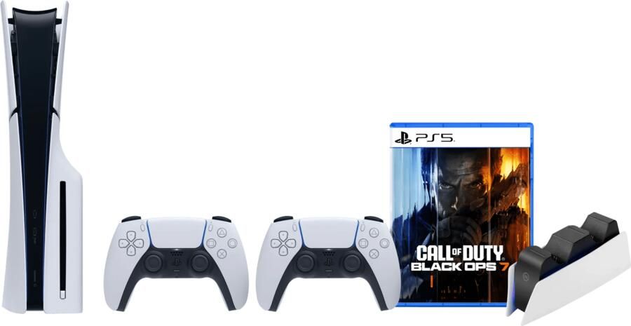 Sony PlayStation 5 Slim Disc Edition + Black Ops 7 + Extra Controller Wit + Oplaadstation