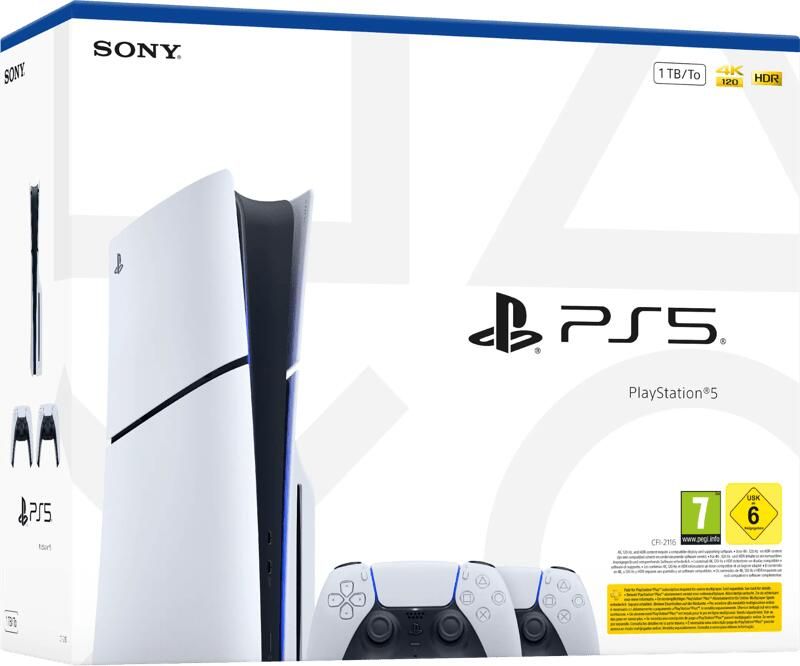 Sony PlayStation 5 Slim Disc Edition + Extra Controller Wit