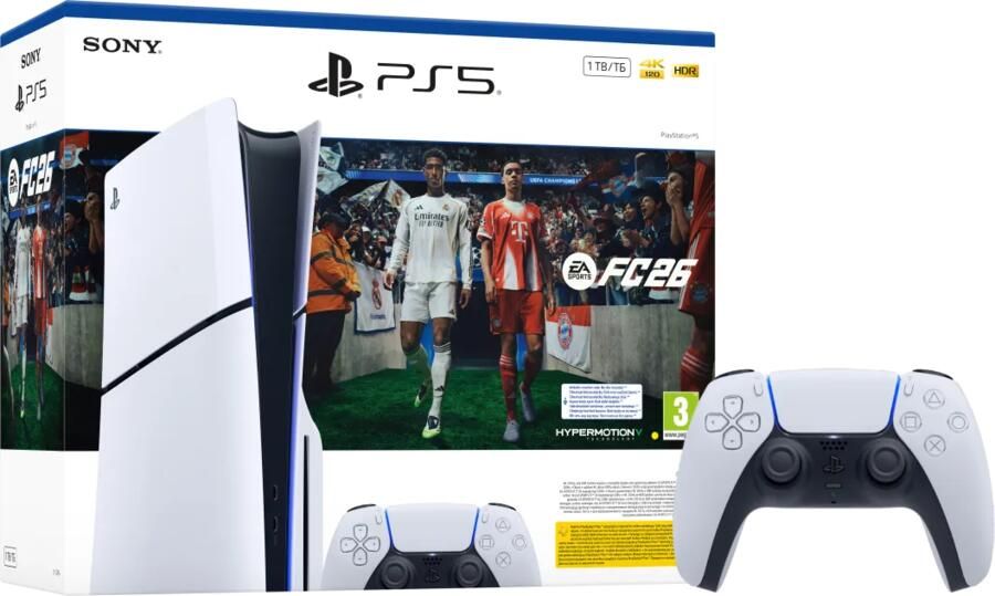 Sony PlayStation 5 Slim Disc Edition + FC 26 + Extra Controller Wit