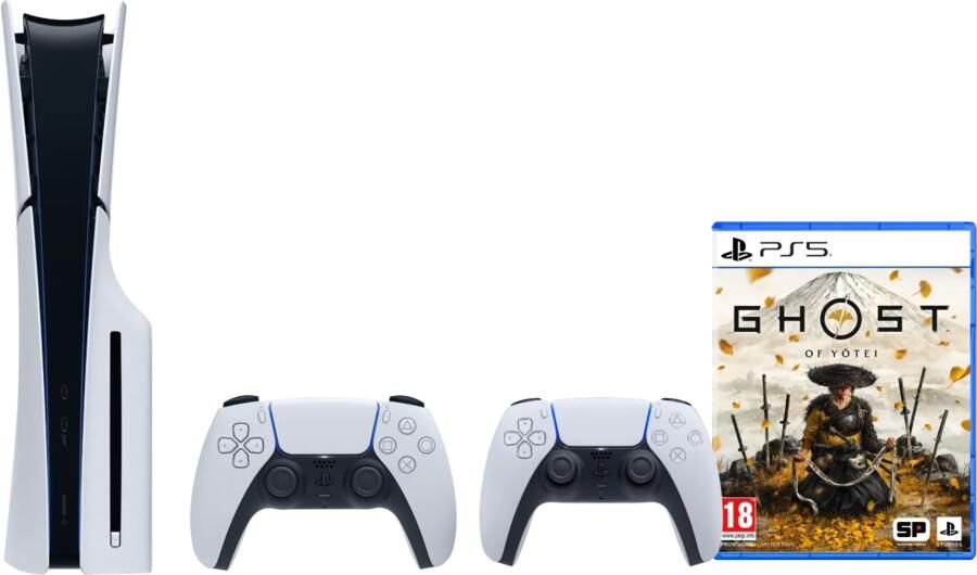 Sony PlayStation 5 Slim Disc Edition + Ghost of Yotei + Extra Controller Wit