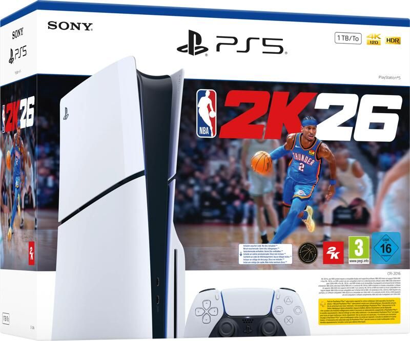 Sony PlayStation 5 Slim Disc Edition + NBA 2K26