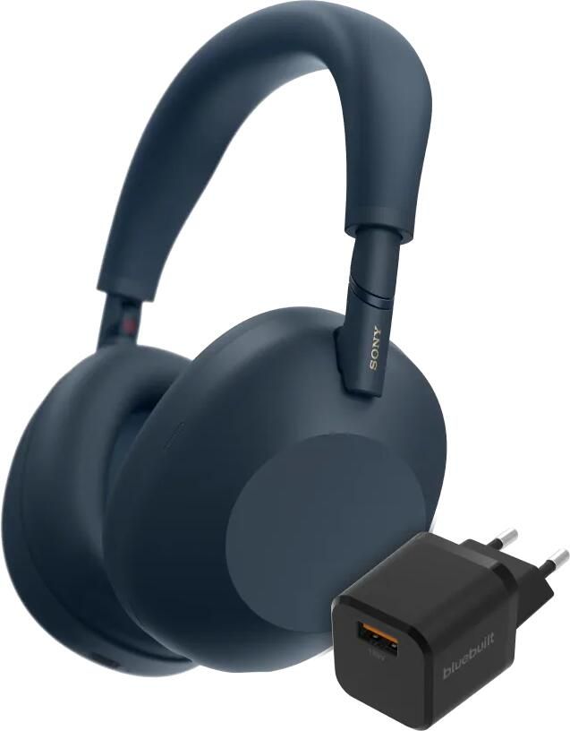 Sony WH-1000XM6 Blauw + BlueBuilt Quick Charge Oplader