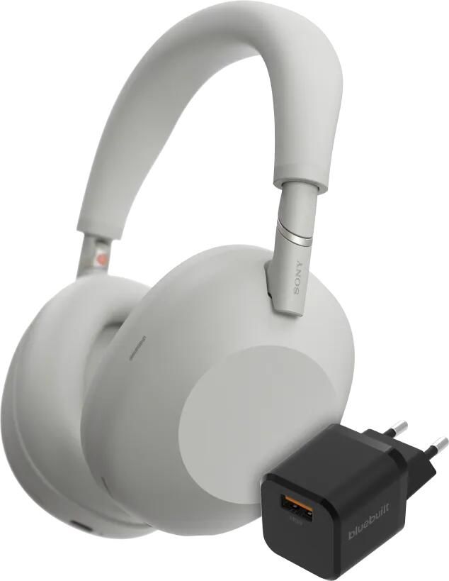 Sony WH-1000XM6 Zilver + BlueBuilt Quick Charge Oplader