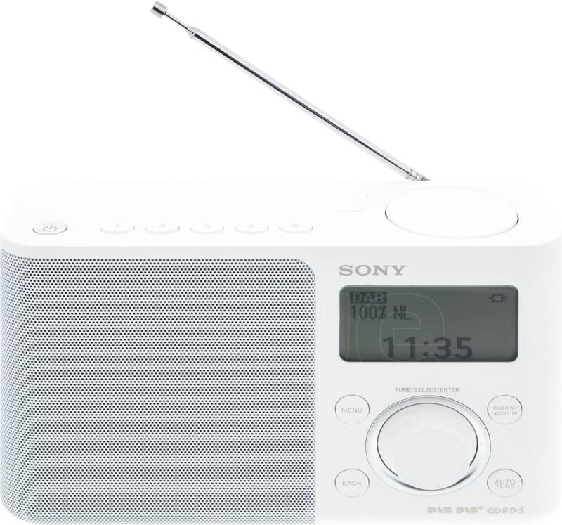 Sony Digital Radio XDRS61DW White | Radio s | Beeld&Geluid Audio | XDRS61DW