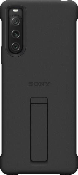 Sony Xperia 10 V Back Cover Zwart Met Standaard