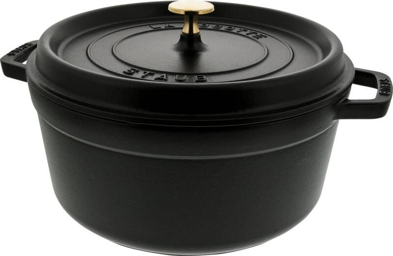 Staub Ronde Cocotte 26 cm Zwart | Potten&Pannen | Keuken&Koken Keukengerei | 1102625