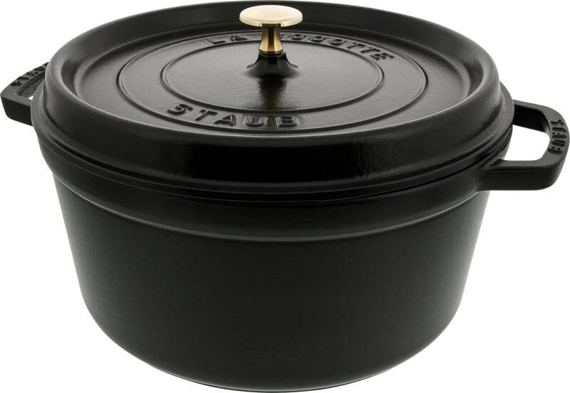 Staub Ronde Stoof- Braadpan 28 cm Zwart