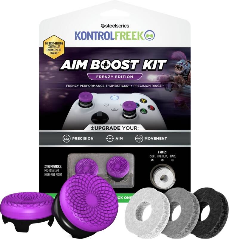 SteelSeries KontrolFreek Frenzy AimBoost Thumbsticks + Precision Rings Paars Zwart Xbox