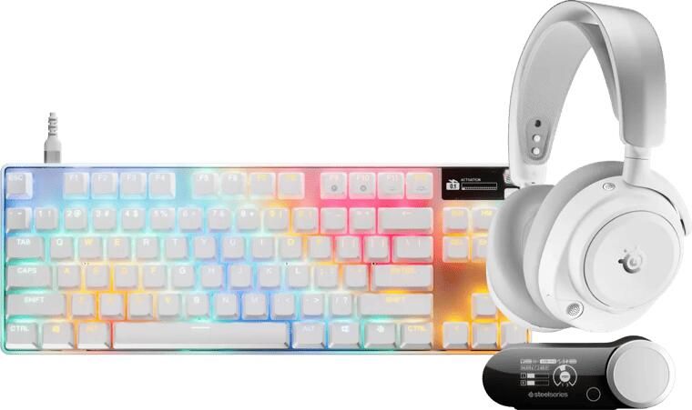SteelSeries Arctis Nova Pro Omni Wit + Apex Pro TKL Gen 3 Qwerty Wit