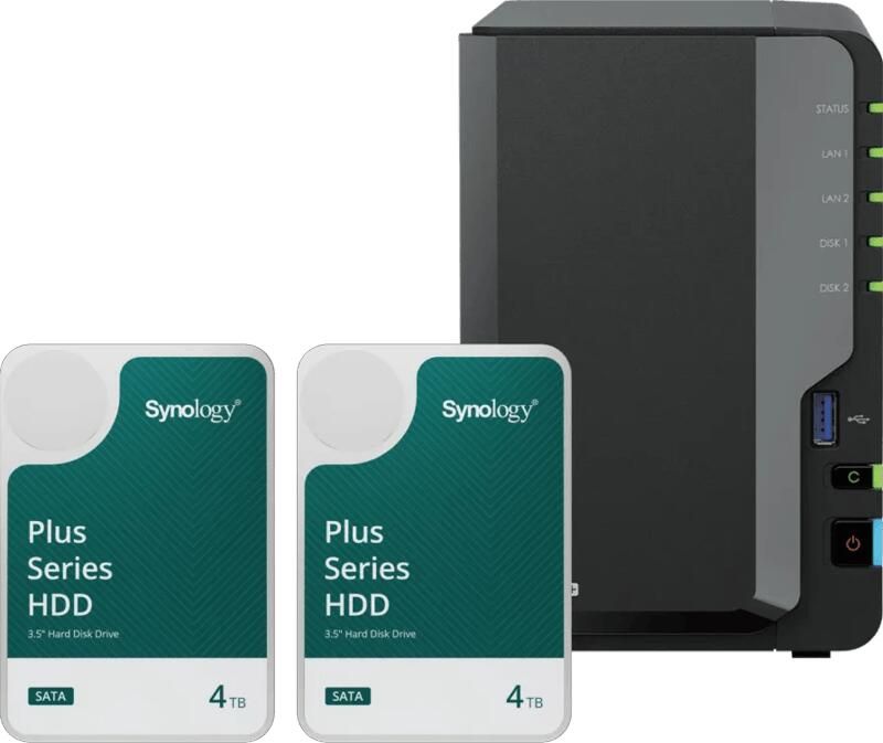 Synology DS225+ + Plus Series 4TB Duo Pack